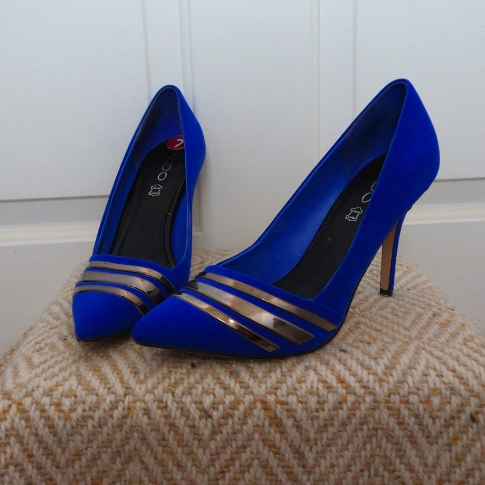 Aldo Doop Blue Pump Heels